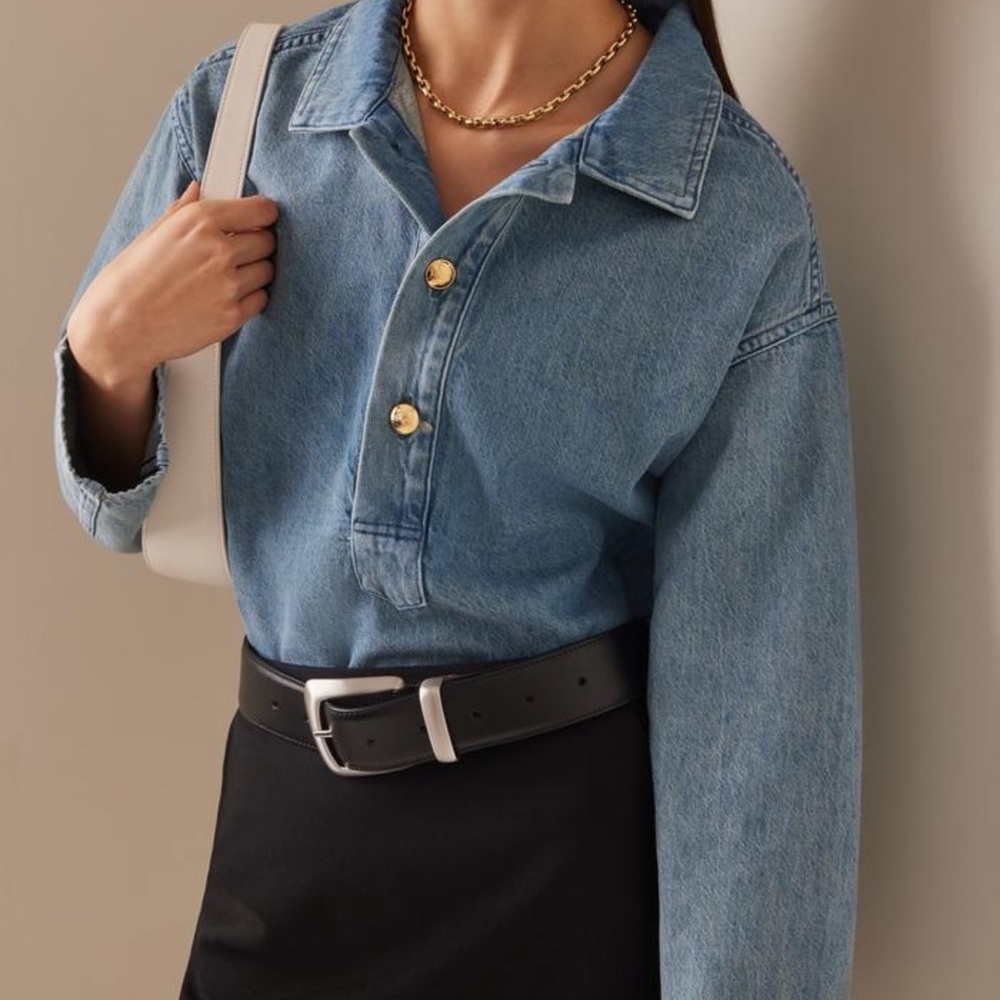 Nili Lotan Harper Denim Shirt